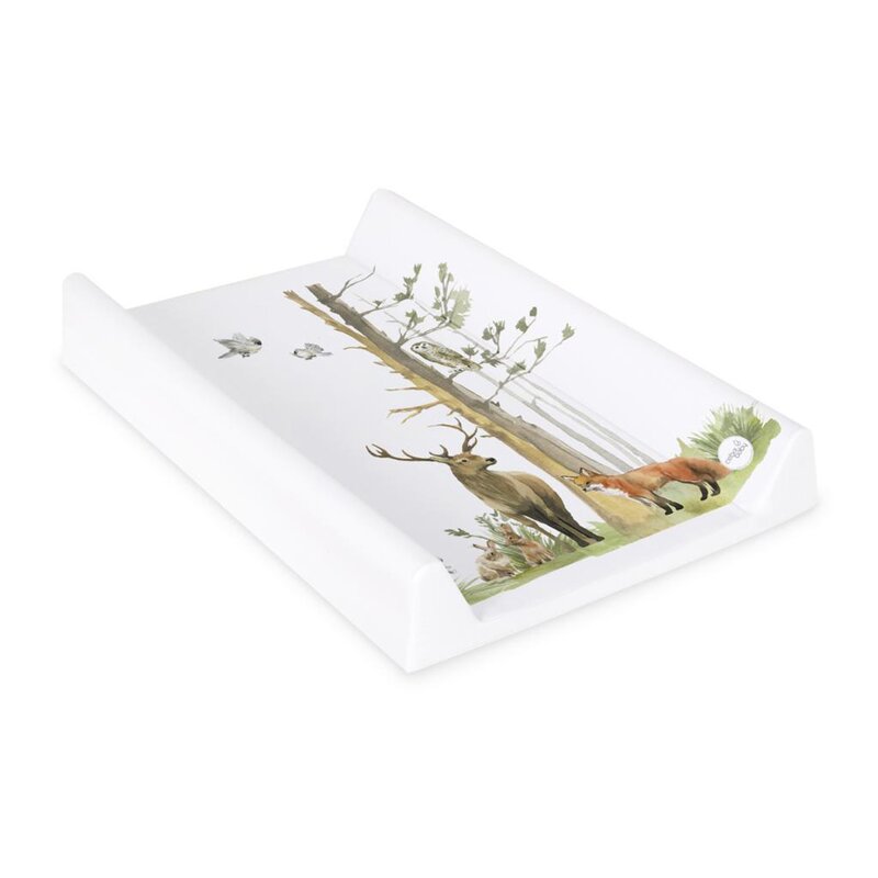 Saltea de infasat, Ceba Baby, Basic, 50x70 cm, Atasabila la patut, Fara BPA, 0 luni+, Woodland