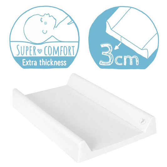 Saltea de infasat, Ceba Baby, Confort, 50x70 cm, Atasabila la patut, Fara BPA, 0 luni+, Caro White