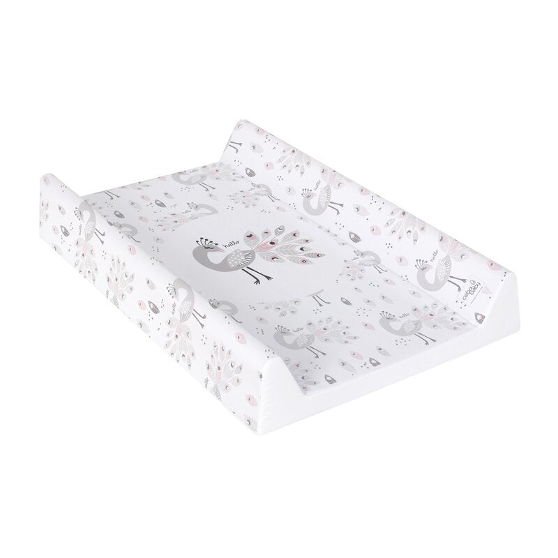 Saltea de infasat, Ceba Baby, Confort, 50x70 cm, Atasabila la patut, Fara BPA, 0 luni+, Lolly Polly Peacock