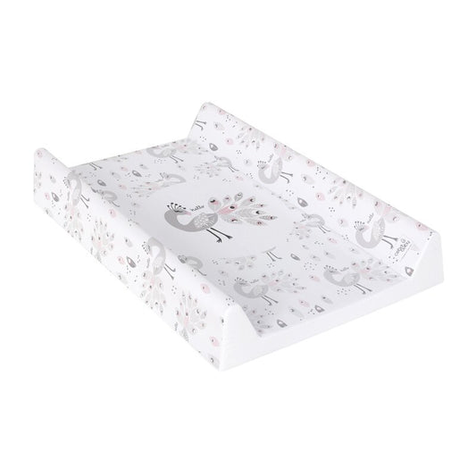 Saltea de infasat, Ceba Baby, Confort, 50x70 cm, Atasabila la patut, Fara BPA, 0 luni+, Lolly Polly Peacock
