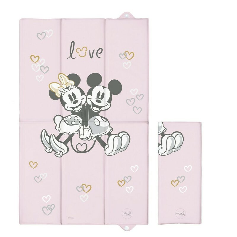 Saltea de infasat pliabila Disney Ceba Baby Minnie si Mickey 50 x 80 cm