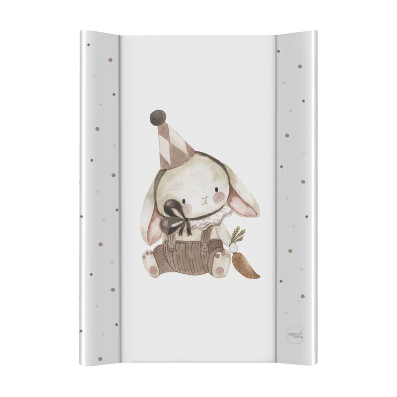 Saltea de Înfășat Ceba Baby Ultra Light 50x70 cm - Atașabilă la Pătuț, Fără BPA, Clown Bunny