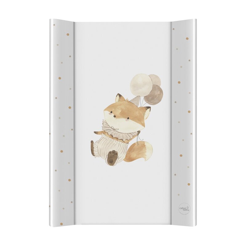 Saltea de infasat, Ceba Baby, Ultra Light, 50x70 cm, Atasabila la patut, Fara BPA, 0 luni+, Fox with Balloon