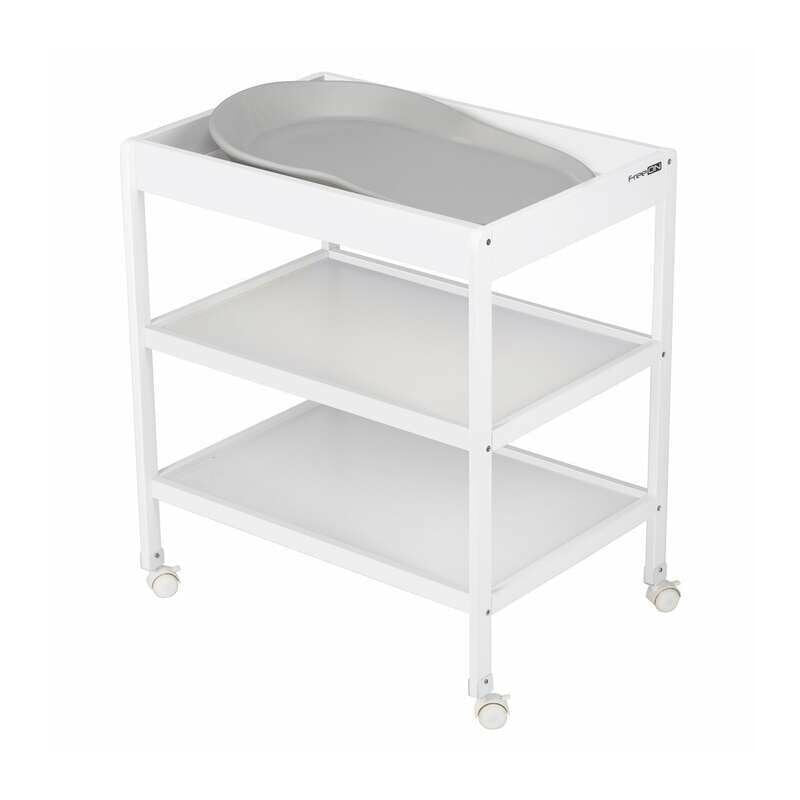 Saltea de infasat, FreeON, Prestige, Moale, Utilizabila si fara husa, Design ergonomic, Spuma PU, 70x44.5x11 cm, Fara BPA, 0 luni+, Grey