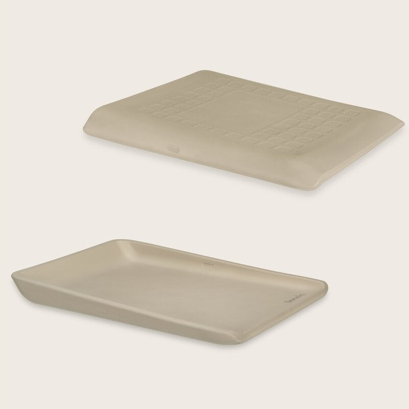 Saltea de infasat, Lionelo, Megs, Moale, Utilizabil si fara husa, Impermeabila, Design ergonomic, 70x49 cm, Fara BPA, Conform cu standardul de securitate EN71-3, 0 luni+, Bej