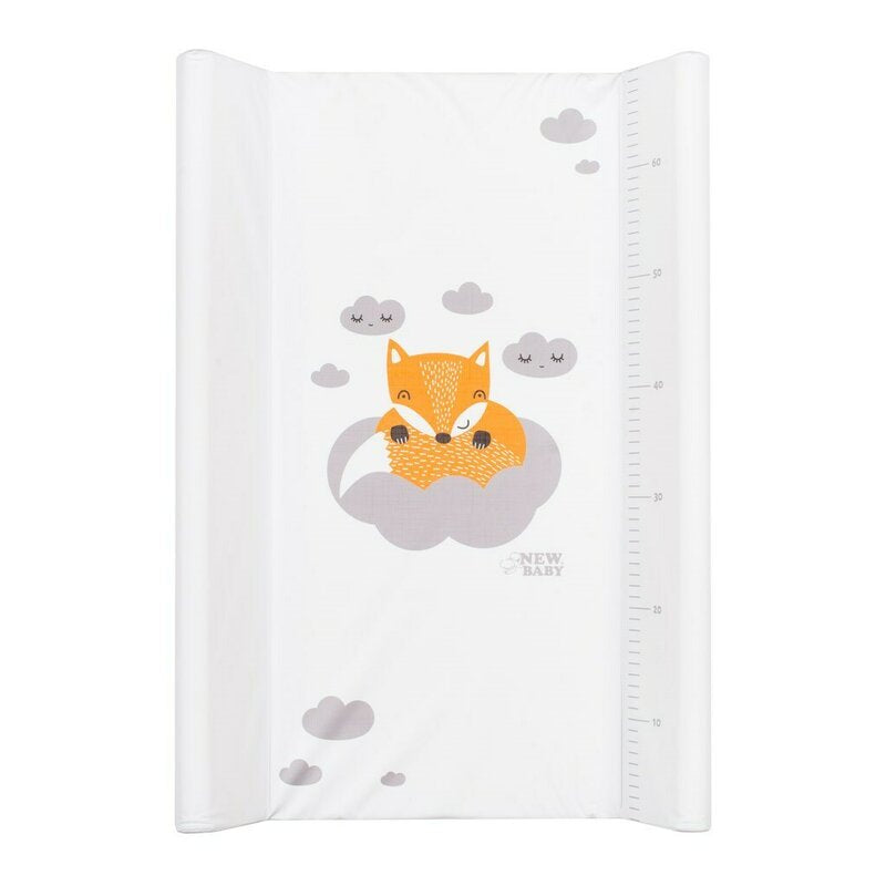Saltea de infasat New Baby Fox 50x70 cm, Alb – salteaua cu imprimeu cu vulpe