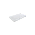 Saltea BabyNeeds Cocos Confort II 120x60x12 cm albă – vedere de ansamblu cu husa albă