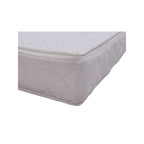 Saltea BabyNeeds Cocos Confort II 140x70x12 cm albă – detaliu al colțului și al husei matlasate
