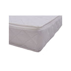 Saltea BabyNeeds Confort 160x80x15 cm albă – detaliu al colțului și al husei matlasate