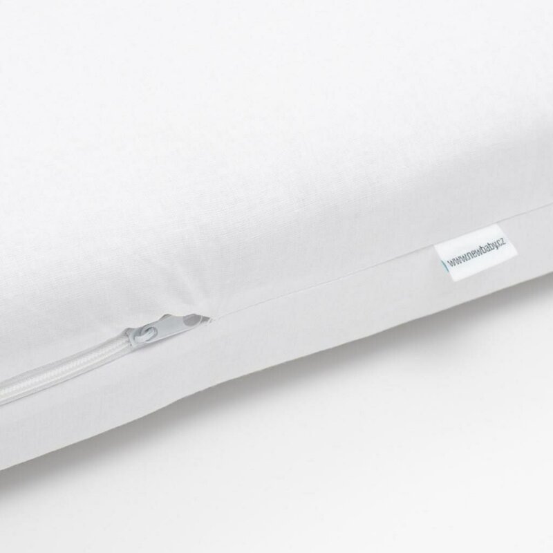 Saltea patut bebe, New Baby, Basic, Din spuma, Cu husa detasabila, 120x60x5 cm, 0 luni+, White