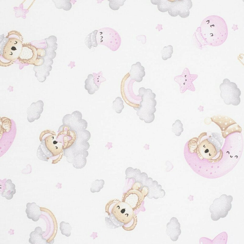 Saltea patut bebe, New Baby, Din spuma, Cu husa detasabila, 120x60x6 cm, 0 luni+, Pink Koala
