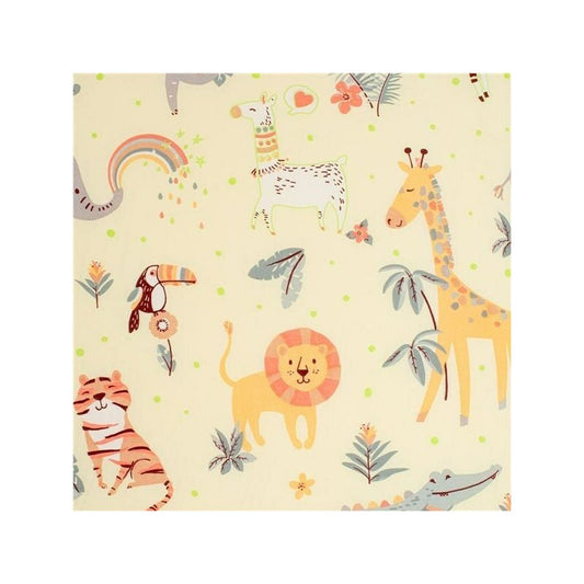 Saltea patut bebe, New Baby, Zoo, Din spuma, Cu husa detasabila, 120x60x5 cm, 0 luni+, Multicolor
