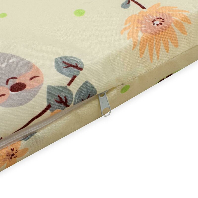 Saltea patut bebe, New Baby, Zoo, Din spuma, Cu husa detasabila, 120x60x5 cm, 0 luni+, Multicolor