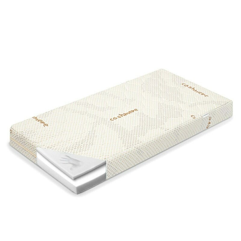 Saltea patut New Baby Classy Visco Cashmere 120x60x11 cm, Alb – vedere de ansamblu cu secțiune ilustrată