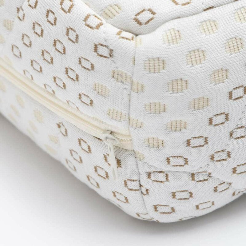 Saltea patut New Baby Classy Visco Cashmere 120x60x11 cm, Alb – detaliu al fermoarului și colțului