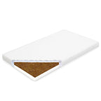 Saltea patut New Baby Standard Cocos 120x60x7 cm, Alb – vedere de ansamblu cu secțiune ilustrată