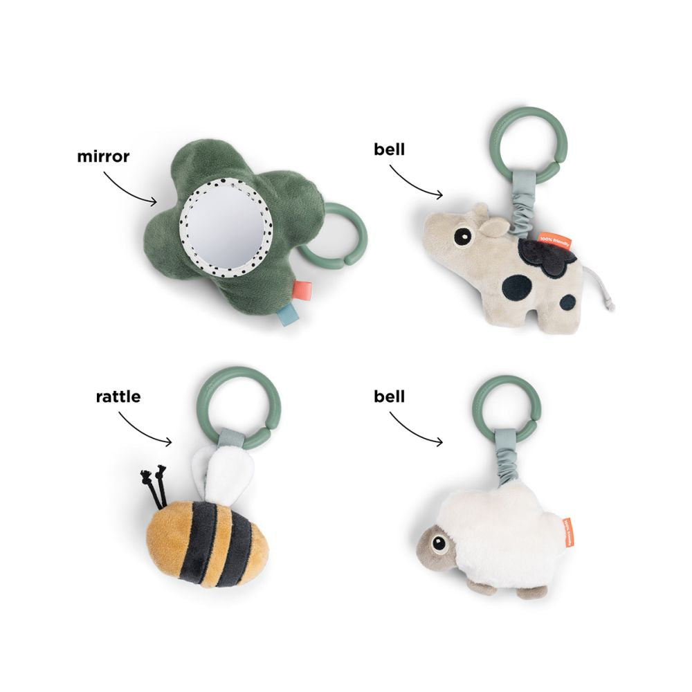 Salteluta de joaca cu activitati Done by Deer Tiny Farm Green