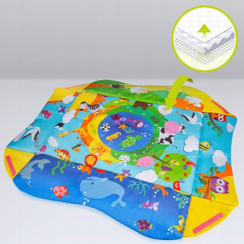 Salteluta interactiva, Lionelo, Anika, Cu jucarii, Oglinda, Perna, Conform cu standardul european de securitate EN71, Multicolor