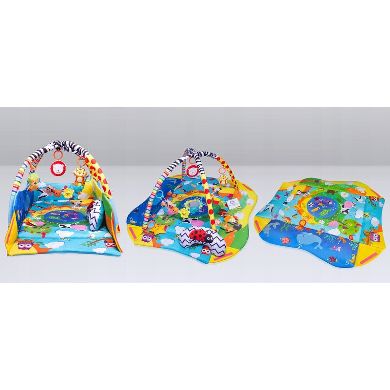 Salteluta interactiva, Lionelo, Anika, Cu jucarii, Oglinda, Perna, Conform cu standardul european de securitate EN71, Multicolor