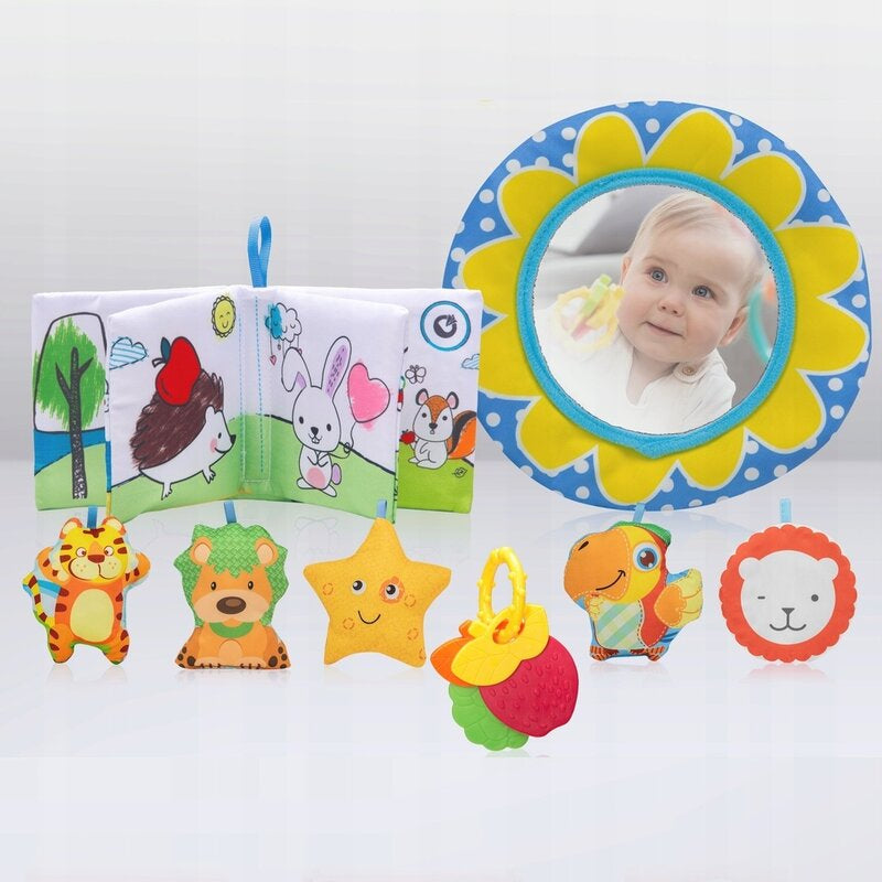 Salteluta interactiva, Lionelo, Anika, Cu jucarii, Oglinda, Perna, Conform cu standardul european de securitate EN71, Multicolor