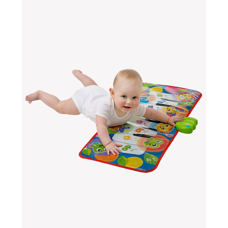 Salteluta pian pentru bebelusi Playgro Jumbo Jungle Musical 79 cm cu 8 melodii