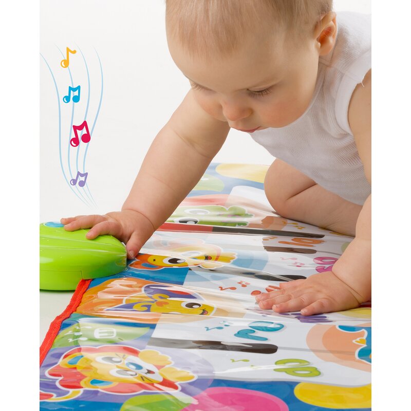 Salteluta pian pentru bebelusi Playgro Jumbo Jungle Musical 79 cm cu 8 melodii