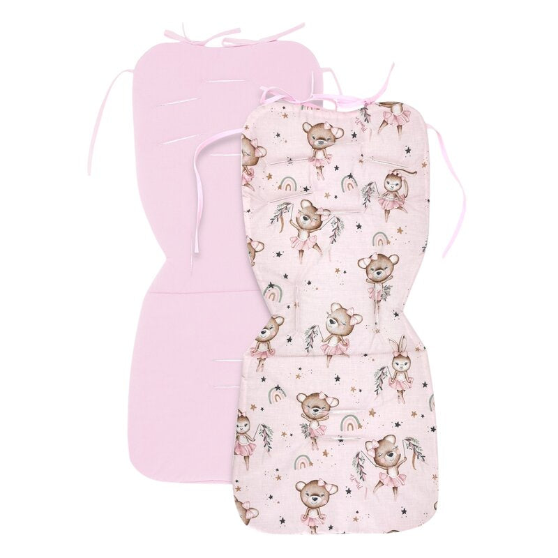 Salteluță pentru cărucior MimiNu Little Ballerina Pink, 78x34 cm