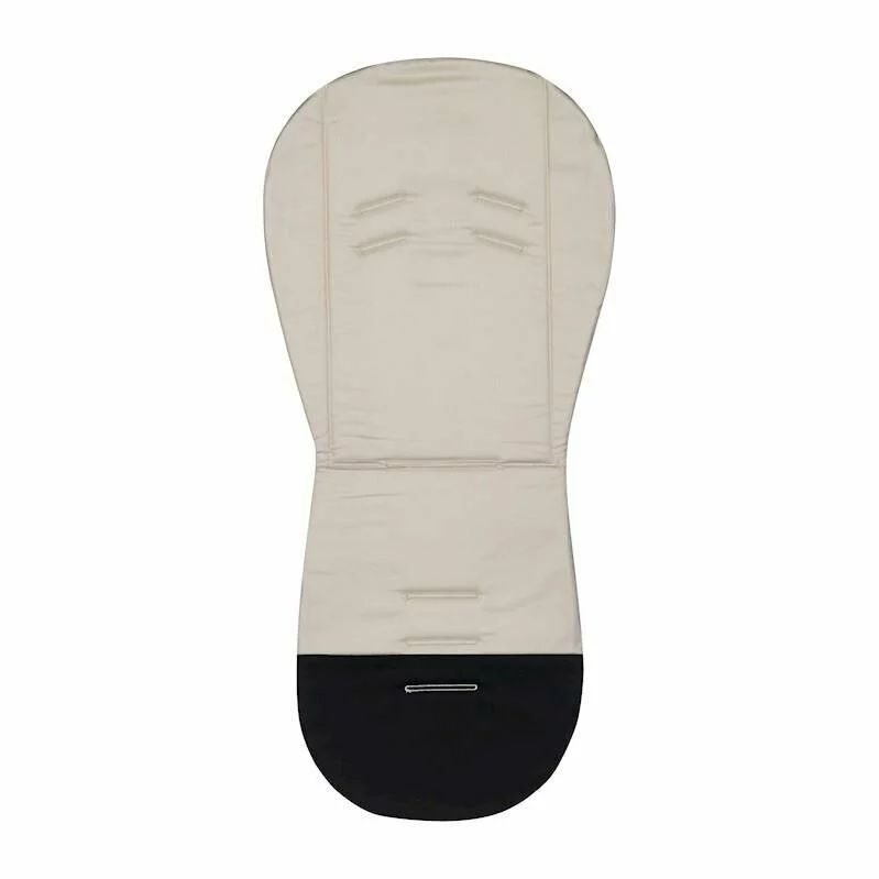 Salteluta pentru carucior, Petite&Mars, Foamy, Din spuma cu memorie, 86 x 42 cm, Reversibila, Universala, Design balenute, Bej