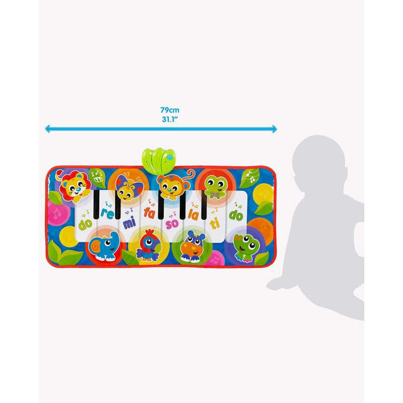 Salteluta pian pentru bebelusi Playgro Jumbo Jungle Musical 79 cm cu 8 melodii
