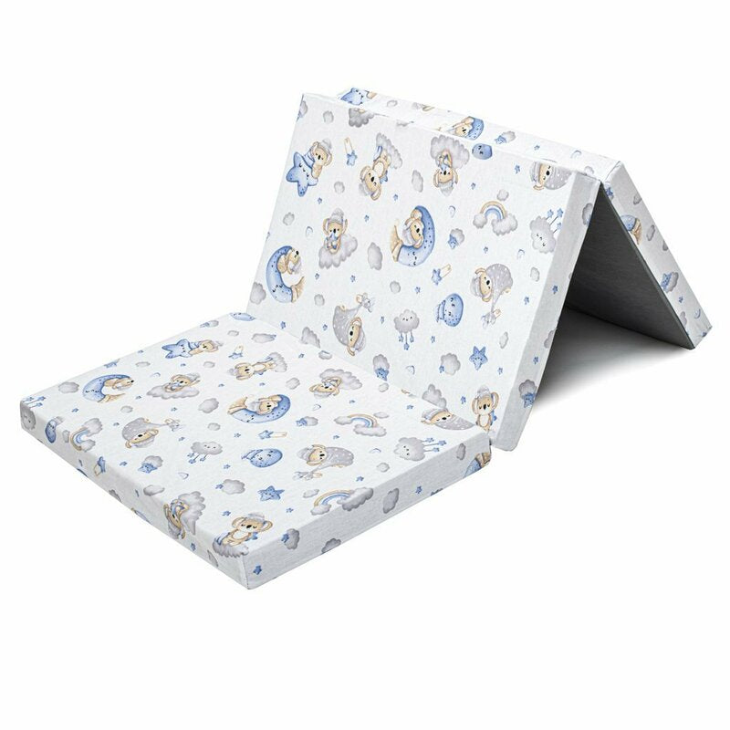 Saltea pliabila New Baby Standard Koala 120x60x5 cm, Albastru – salteaua parțial pliată