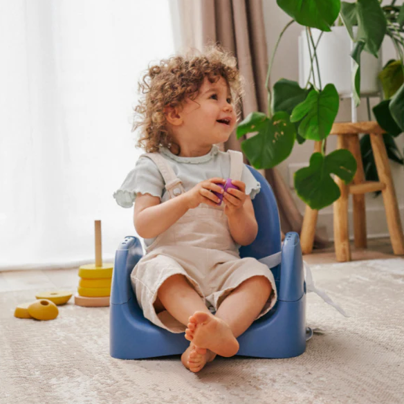 Booster Pliabil Badabulle Nomad Albastru cu Pisicuta Scaun Portabil