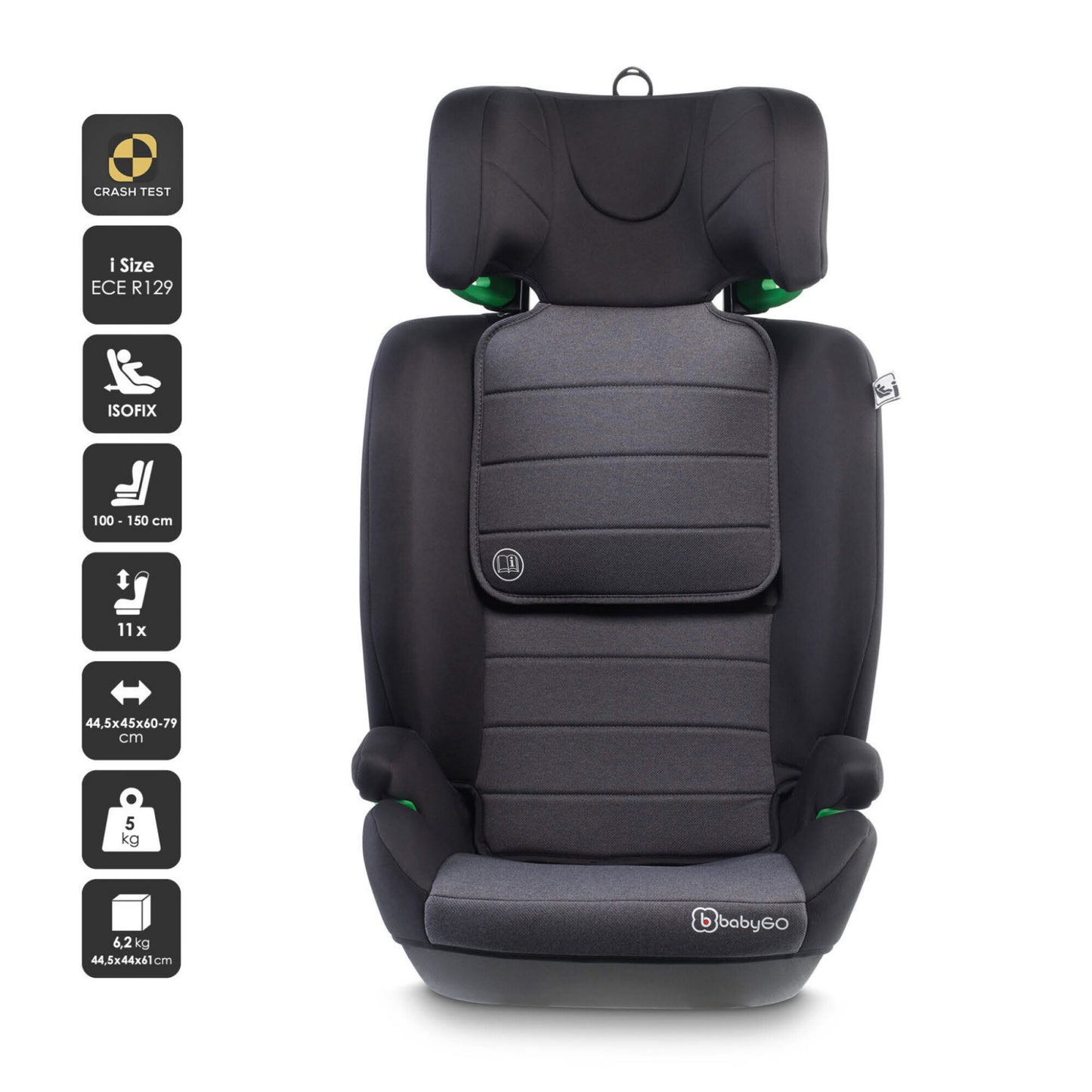 BabyGo - Scaun auto SafeChild2  Grey, 100-150 cm, certificat R129