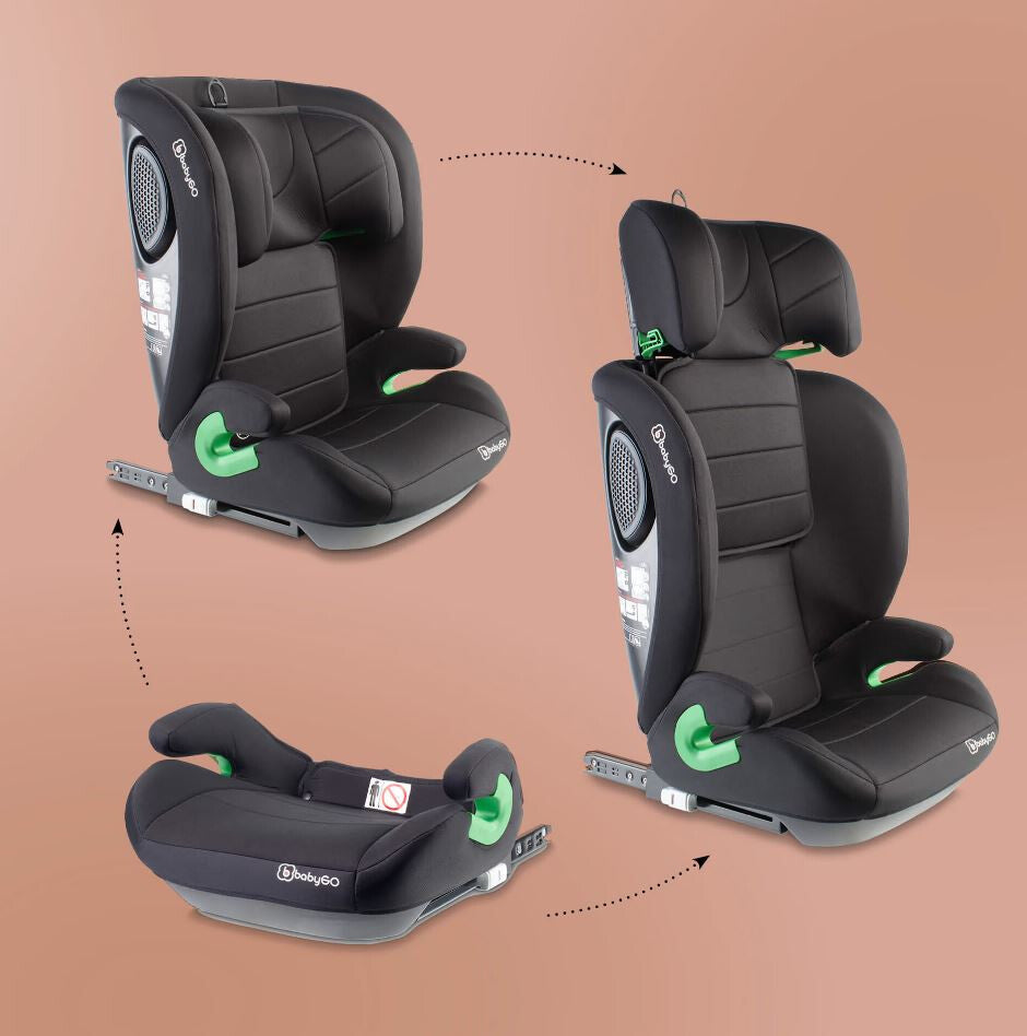 BabyGo - Scaun auto SafeChild2 Black, 100-150 cm, certificat R129
