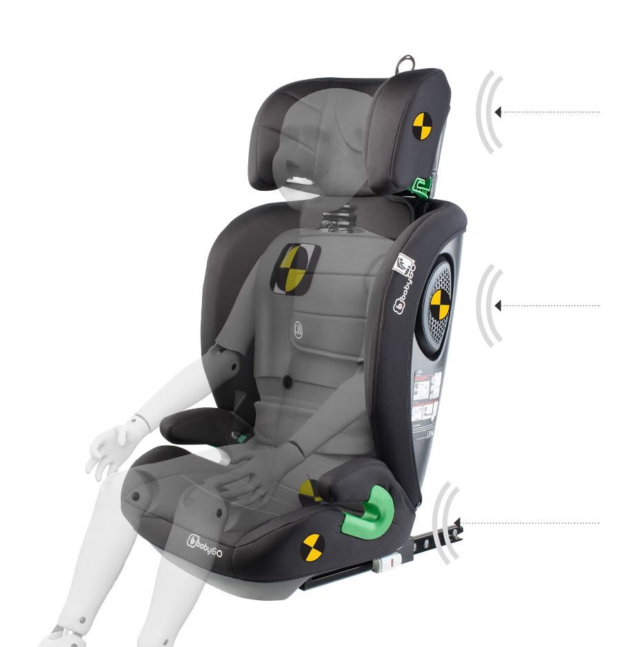 BabyGo - Scaun auto SafeChild2 Black, 100-150 cm, certificat R129