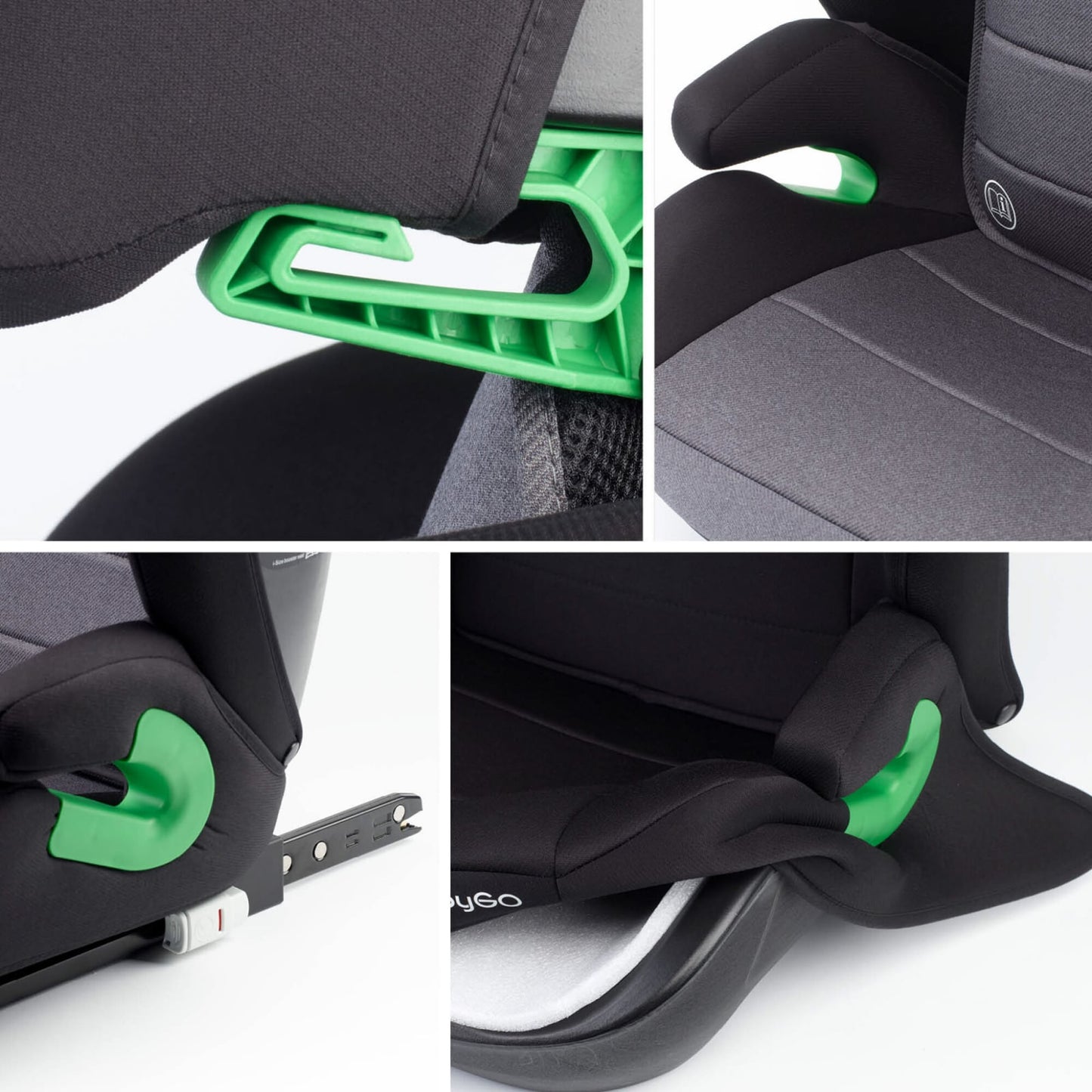 BabyGo - Scaun auto SafeChild2 Black, 100-150 cm, certificat R129