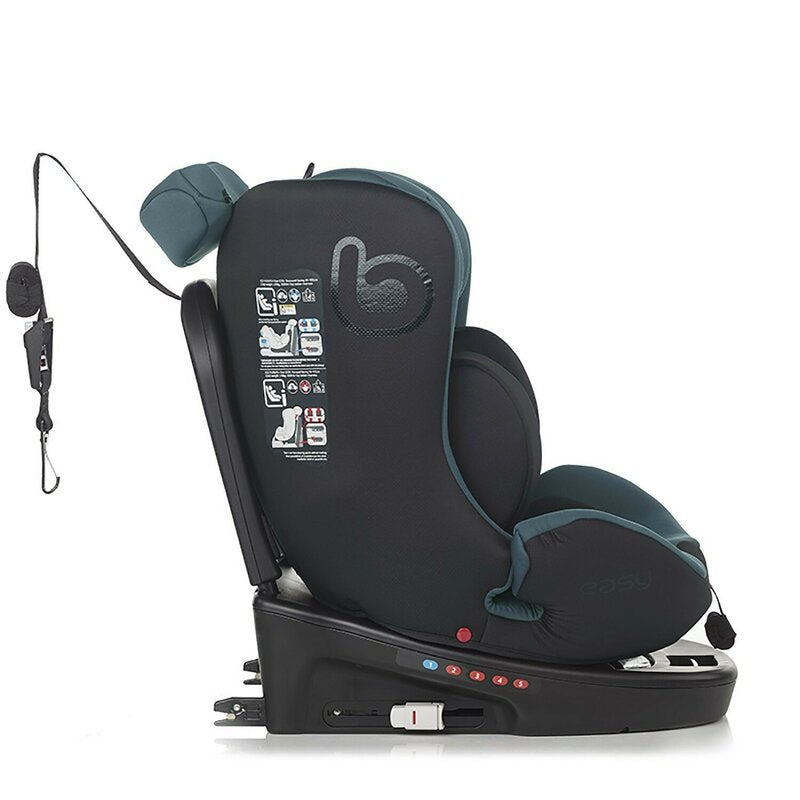 Scaun auto, Be Cool, Easy I-Size, Rotire 360 grade, 40 - 150 cm, 0 - 36 kg, Cu Isofix si Centura Top Tether, Conform cu standardul european de securitate ECE R129, Antracita