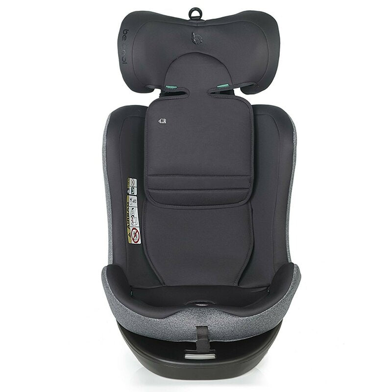 Scaun auto, Be Cool, Easy I-Size, Rotire 360 grade, 40 - 150 cm, 0 - 36 kg, Cu Isofix si Centura Top Tether, Conform cu standardul european de securitate ECE R129, Antracita