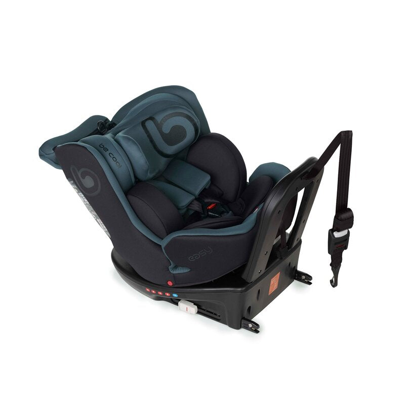 Scaun auto, Be Cool, Easy I-Size, Rotire 360 grade, 40 - 150 cm, 0 - 36 kg, Cu Isofix si Centura Top Tether, Conform cu standardul european de securitate ECE R129, Be Petrol