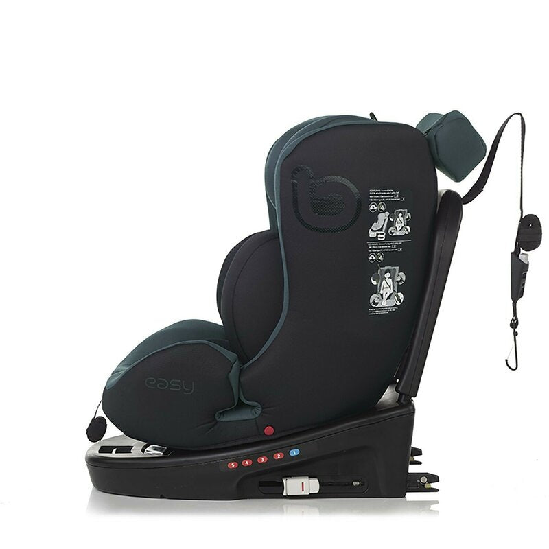 Scaun auto, Be Cool, Easy I-Size, Rotire 360 grade, 40 - 150 cm, 0 - 36 kg, Cu Isofix si Centura Top Tether, Conform cu standardul european de securitate ECE R129, Antracita
