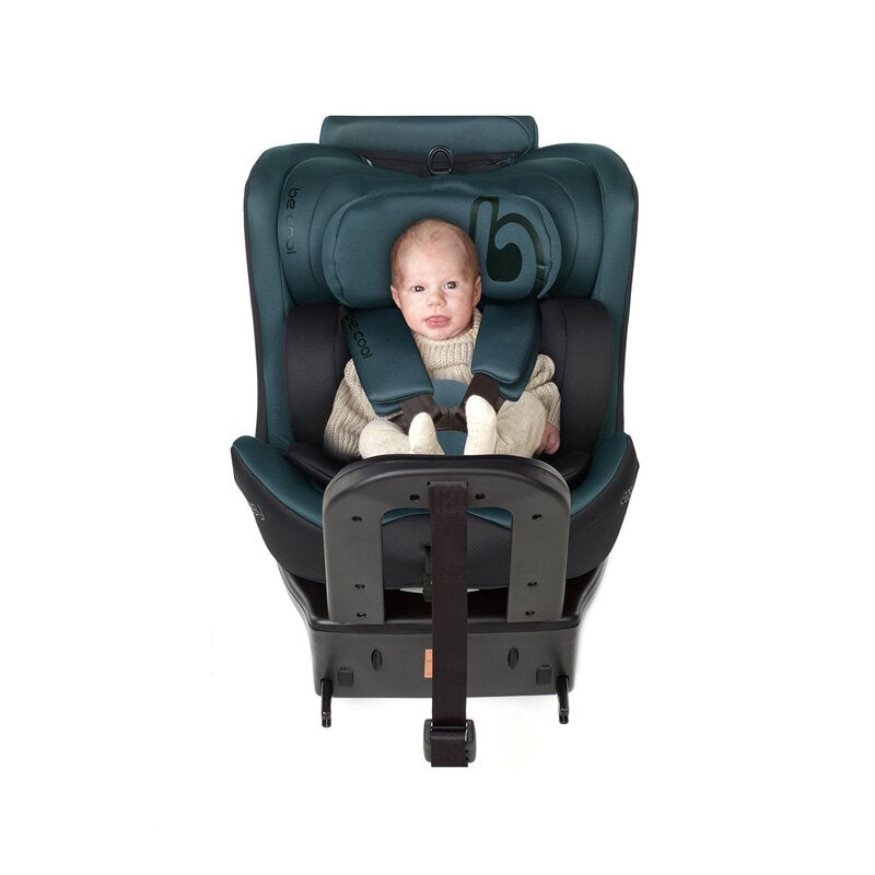 Scaun auto, Be Cool, Easy I-Size, Rotire 360 grade, 40 - 150 cm, 0 - 36 kg, Cu Isofix si Centura Top Tether, Conform cu standardul european de securitate ECE R129, Be Petrol