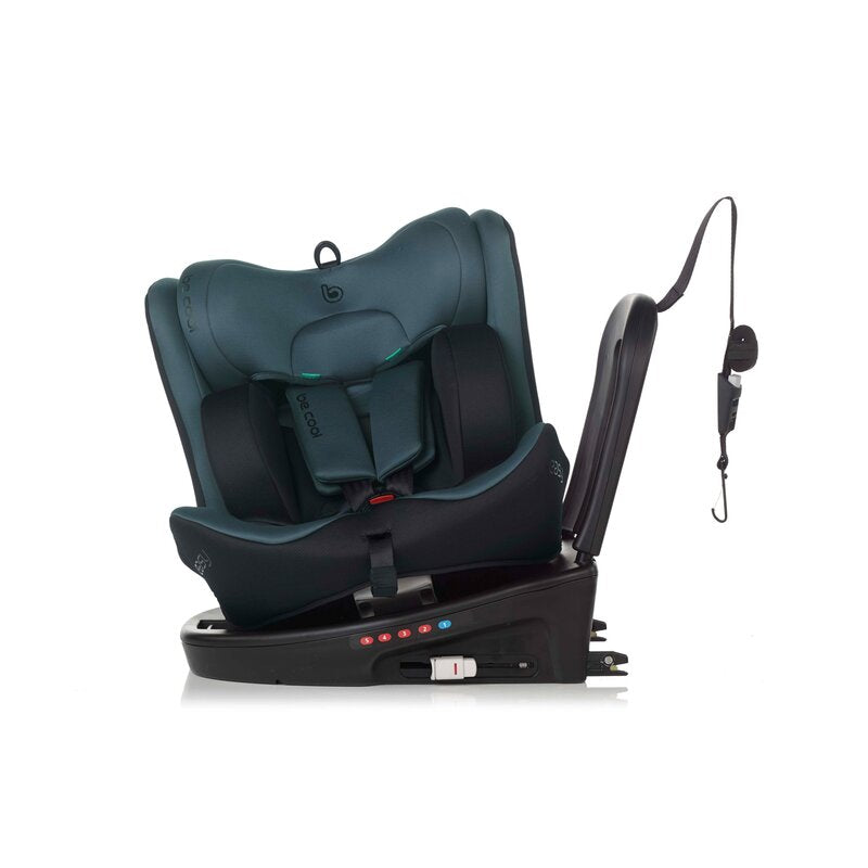 Scaun auto, Be Cool, Easy I-Size, Rotire 360 grade, 40 - 150 cm, 0 - 36 kg, Cu Isofix si Centura Top Tether, Conform cu standardul european de securitate ECE R129, Be Petrol