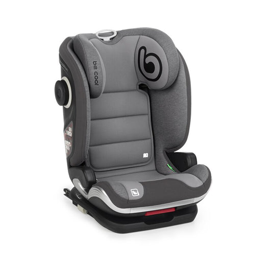 Scaun auto, Be Cool, Mars, I-Size, 100-150 cm, 4-12 ani, Cu isofix, Protectie superioara in caz de impact lateral - SPS, Cu tetiera reglabila, Conform cu standardul european de securitate ECE R129, Be Smoke