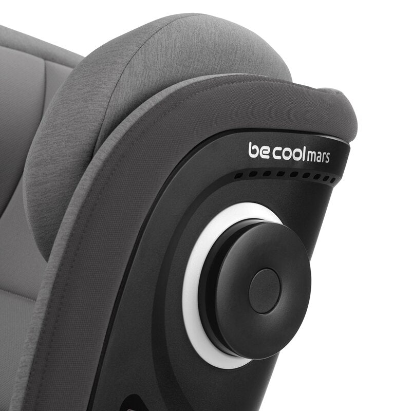 Scaun auto, Be Cool, Mars, I-Size, 100-150 cm, 4-12 ani, Cu isofix, Protectie superioara in caz de impact lateral - SPS, Cu tetiera reglabila, Conform cu standardul european de securitate ECE R129, Be Smoke