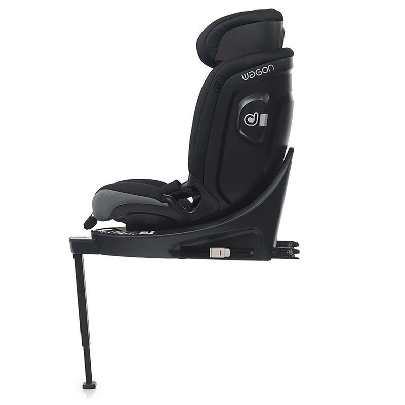 Scaun auto, Be Cool, Wagon I-Size, Rotire 360 grade, 40 - 150 cm, 0 - 36 kg, Cu Isofix si picior stabilizator, Cu protectie laterala de siguranta Conform cu standardul european de securitate ECE R129, Carbon