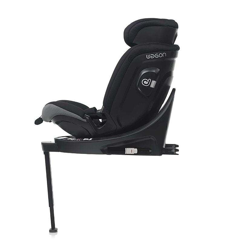 Scaun auto, Be Cool, Wagon I-Size, Rotire 360 grade, 40 - 150 cm, 0 - 36 kg, Cu Isofix si picior stabilizator, Cu protectie laterala de siguranta Conform cu standardul european de securitate ECE R129, Carbon