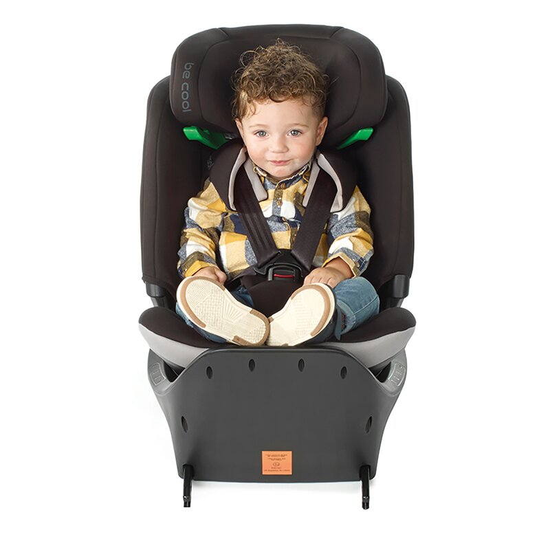 Scaun auto, Be Cool, Wagon I-Size, Rotire 360 grade, 40 - 150 cm, 0 - 36 kg, Cu Isofix si picior stabilizator, Cu protectie laterala de siguranta Conform cu standardul european de securitate ECE R129, Carbon