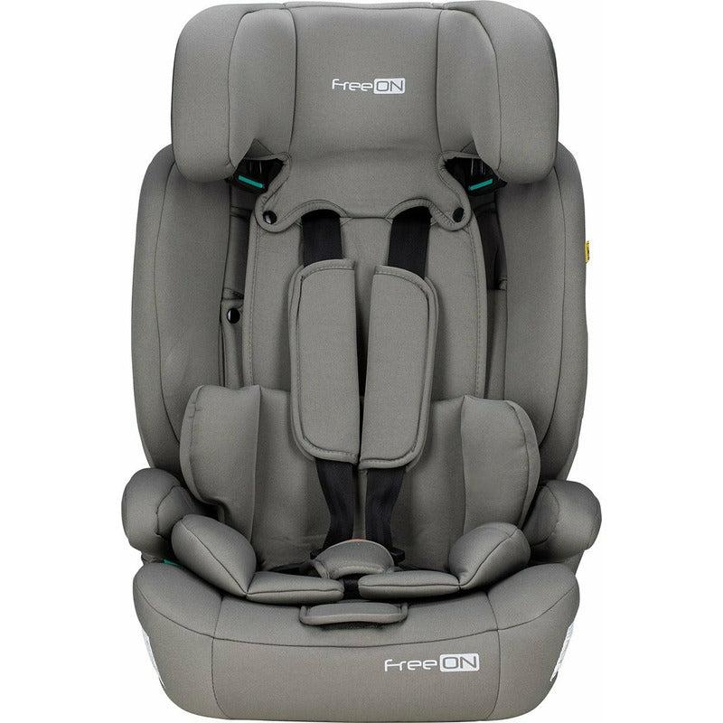 Scaun auto, FreeON, Uran, Pentru copii, I-Size, 76 - 150 cm/ 1 - 12 ani, Cu tetiera reglabila in 14 pozitii, Conform cu standardul european de securitate ECE R129, Khaki Grey