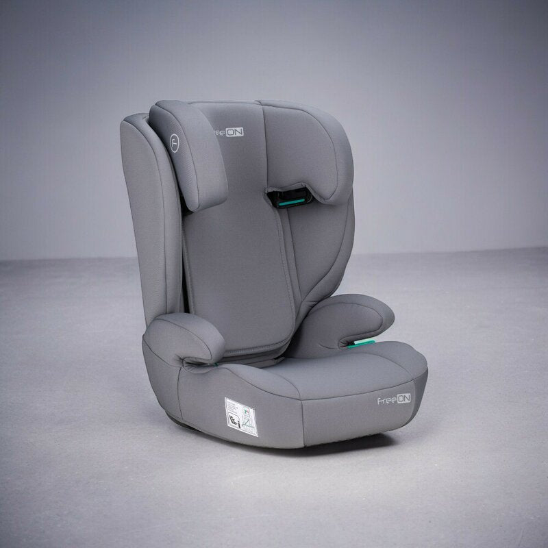 Scaun auto, FreeON, Vega, I-Size, Grupa 2/3, 100-150 cm, 4-12 ani, Cu husa detasabila, Cu cotiere, Cu tetiera reglabila 14 pozitii, Conform cu standardul european de securitate ECE R129, Gri