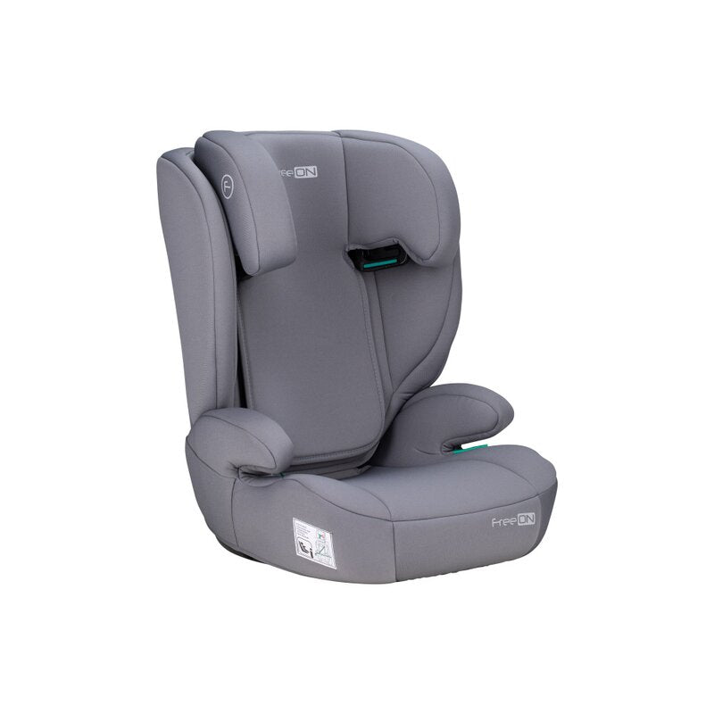 Scaun auto, FreeON, Vega, I-Size, Grupa 2/3, 100-150 cm, 4-12 ani, Cu husa detasabila, Cu cotiere, Cu tetiera reglabila 14 pozitii, Conform cu standardul european de securitate ECE R129, Gri