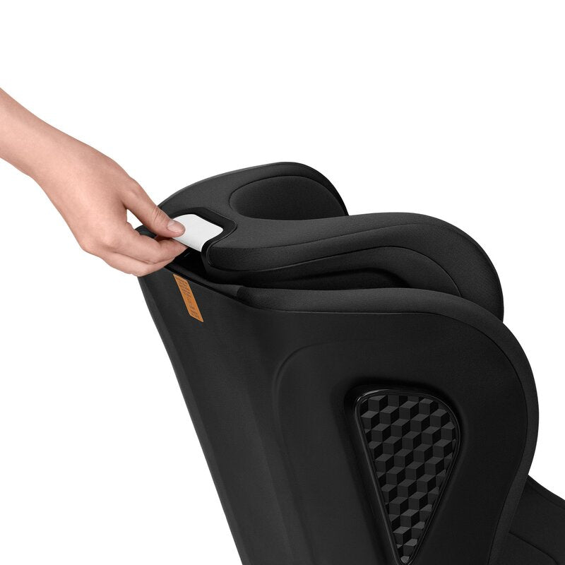 Scaun auto i-Size, Lionelo, Neal, Spatar reglabil in 4 pozitii, Tetiera in 10 pozitii, Suport sticla inclus, 15-36 Kg, 100-150 cm, Cu Isofix, Conform ECE R129, Negru